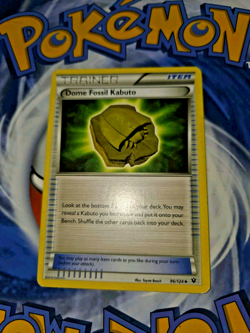 Pokemon TCG Dome Fossil Kabuto Fates Collide 96/124 Regular Uncommon CCG Card - Image 1