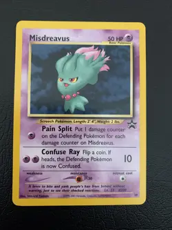 POKEMON MISDREAVUS CARD Black Star Promo#39 Wizards of the Coast N/M - Image 1