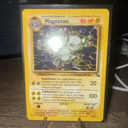 Pokemon TCG Magneton Fossil Card Unlimited Rare Non-Holo - Image 1