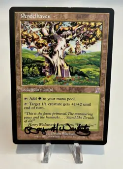 MTG Magic Signed Pendelhaven Land Time Spiral Timeshifted Artist Bryon Wackwitz - Image 1