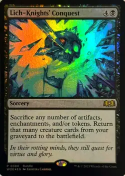 X 1 Lich-Knights' Conquest FOIL NM-M Wilds of Eldraine 380 MTG Magic - Image 1