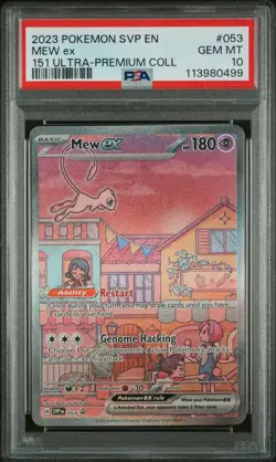 2023 POKEMON SVP EN-SV BLACK STAR PROMO 151 ULTRA-PREM COLL #053 MEW EX PSA 10 - Image 1
