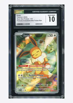 Pokemon CGC 10 GEM MINT Eevee Promo 2025 #173 SVP English - Image 1