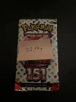 Very Heavy! 22.14 Gram Pokemon 151 Booster Pack Weighed Sealed - Image 3
