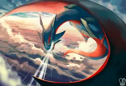 Pokemon mega salamence Pad Gaming Mat Desk - Image 1