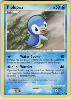 Pokemon Piplup 016/017 POP Series 9 Common NM - Image 1