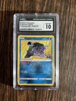 2022 Pokemon GO Radiant Blastoise #018/078 GRADED CGC 10 - Image 1