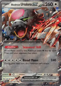 Bloodmoon Ursaluna ex 141/167 Double Rare Twilight Masquerade Pokemon NM - Image 1