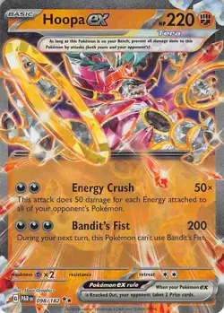Hoopa ex 098/182 Double Rare Paradox Rift Pokemon Reverse Holo NM - Image 1