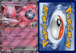 Team Rocket's Mewtwo ex 081/182 Destined Rivals Pokemon Reverse Holo NM - Image 3