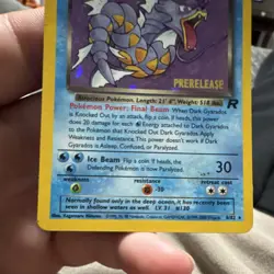 POKEMON TCG WOTC PROMO DARK GYARADOS #8/82 HOLO PRERELEASE 2000 70HP STAGE 1 - Image 2