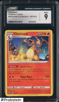 2025 Pokemon McDonald's Collection M24EN #001/015 Charizard CGC 9 MINT - Image 1