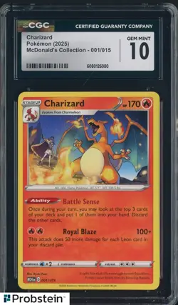 2025 Pokemon McDonald's Collection M24EN #001/015 Charizard CGC 10 GEM MINT - Image 1