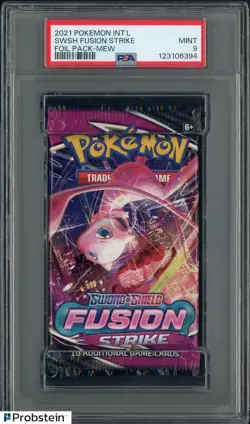 2021 Pokemon Int'l SWSH Fusion Strike Foil Pack Booster Gengar PSA 9 MINT - Image 1