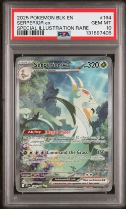 2025 Pokemon Black Bolt SIR Serperior Ex #164 PSA 10 - Image 1