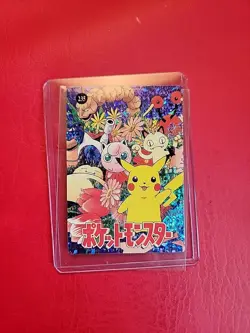 POKEMON POCKET MONSTERS VENDING PRISM STICKER 235 PIKACHU SNORLAX Sleved TopLoad - Image 1