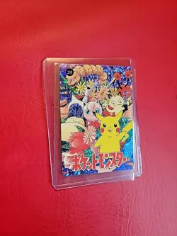 POKEMON POCKET MONSTERS VENDING PRISM STICKER 235 PIKACHU SNORLAX Sleved TopLoad - Image 2