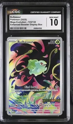 Bulbasaur *CGC 10* Illustration Rare *Mega Evolution Stamp* #133 *2025* Pokemon - Image 1