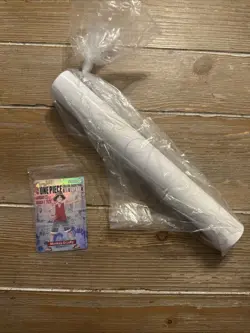 One Piece Monkey D. Luffy US Voyage College Basketball Promo Card And Poster - Image 4