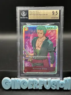 2022 One Piece Romance Dawn #OP01-025 Roronoa Zoro SR BGS 9.5 - Image 1