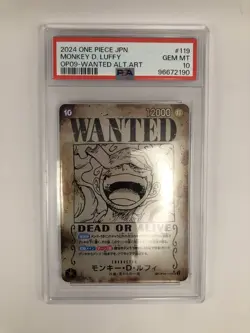 2024 ONE PIECE JPN EMPERORS IN THE NEW WORLD WANTED AA MONKEY D. LUFFY PSA 10 - Image 3