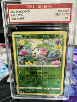 SHAYMIN #014/189 RARE FOIL Pokemon 2022 Card GRADED 10 MINT TCG CCG - Image 1