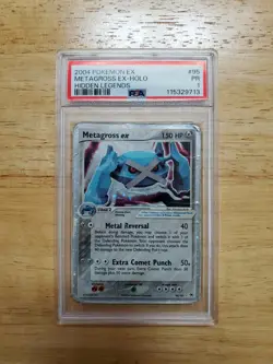 Pokemon PSA 1 Poor 2004 Metagross EX 95/101 Hidden Legends Holo Card - Image 1