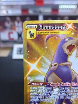Houndoom Single Strike Gold Secret Rare 179/163 Battle Styles Pokemon Card NM - Image 2