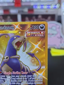 Houndoom Single Strike Gold Secret Rare 179/163 Battle Styles Pokemon Card NM - Image 3
