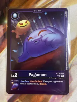 Digimon Card Game Pagumon EX10-005 C Alt Art Sinister Order Limited Foil - Image 1