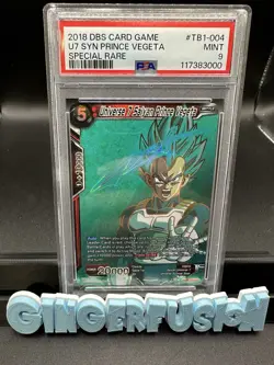 2018 DBS Card Game Universe 7 Saiyan Prince Vegeta Special Rare #TB1-004 PSA 9 - Image 1