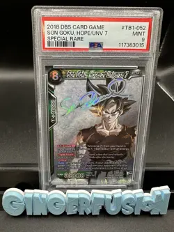 2018 DBS Card Game Son Goku Hope Of Universe 7 #TB1 52 SPR PSA 9 - Image 1