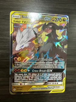 Reshiram & Zekrom GX - 157/236 - Tag Team Sun & Moon Cosmic Eclipse Pokemon Card - Image 2