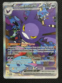 Team Rocket’s Crobat ex #234/182 SIR NM | Destined Rivals - 2025 Pokemon Card - Image 4