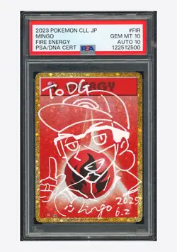 Pokemon PSA 10 AUTO 10 Fire Energy Holo Mingo 2023 #FIR CLL Japanese - Image 1