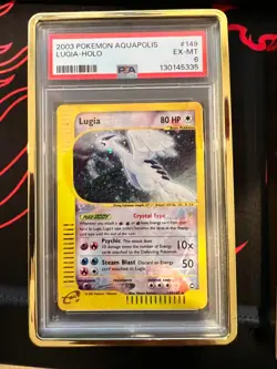 2003 POKEMON AQUAPOLIS LUGIA-HOLO #149 EX-MT PSA 6 w GradedGuard - Image 1