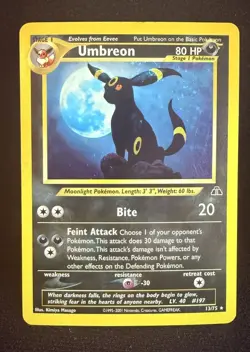 2001 OG Moon Umbreon 13/75 Neo Discovery Holo Rare Pokemon TCG WoTC Vintage - Image 1