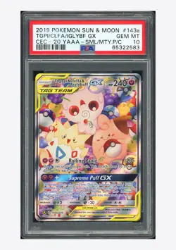 Pokemon PSA 10 Togepi & Cleffa & Igglybuff GX FA 2019 143a/236 Premium Coll. Eng - Image 1