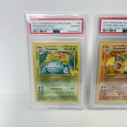 PSA 10 GEM MINT Charizard Venusaur Blastoise Pokemon Celebrations Sequential Set - Image 2