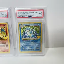 PSA 10 GEM MINT Charizard Venusaur Blastoise Pokemon Celebrations Sequential Set - Image 4