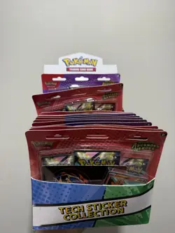 Pokemon Ascended Heroes Tech Sticker Collection 6x6 Set Of 12 Full Box In Hand - Image 1