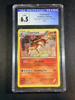 CHARIZARD Cosmos Holo 19/113 2013 Pokemon Legendary Treasures CGC 6.5 - Image 1
