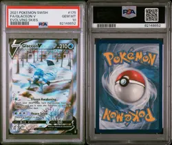 Pokemon Glaceon V Evolving Skies Full Alt Art #175 PSA 10 Gem Mint - Image 3
