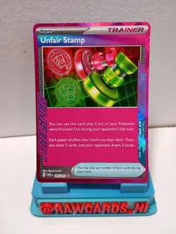 Pokemon TCG Unfair Stamp - 165/167 - Twilight Masquerade Ace Spec - Image 2