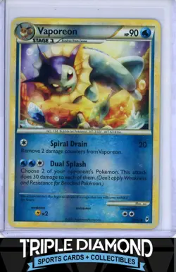 2011 Pokemon Call of Legends #52/95 Vaporeon Reverse Holo F644 - Image 1