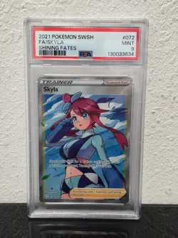 Skyla (Full Art) 072/072 - Shining Fates Full Art Holo PSA 9 Mint Pokemon - Image 1