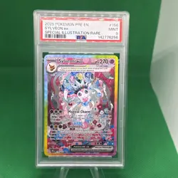 2025 POKEMON PRISMATIC EVOLUTIONS SPECIAL ILLUSTRATION RARE SYLVEON EX PSA 9 - Image 1