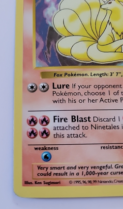Pokemon TCG Ninetales Holo Rare Shadowless 12/102 - Image 4