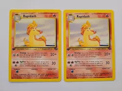 Pokemon TCG Rapidashs 1st Edition Jungle Set 44/64 LP/LP - Image 1