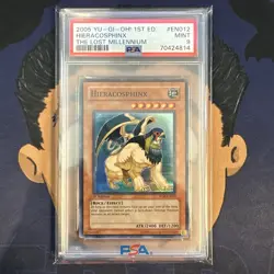 PSA 9 MINT 2005 YU-GI-Oh! Lost Millennium HIERACOSPHINX EN012 1st Edition - Image 2